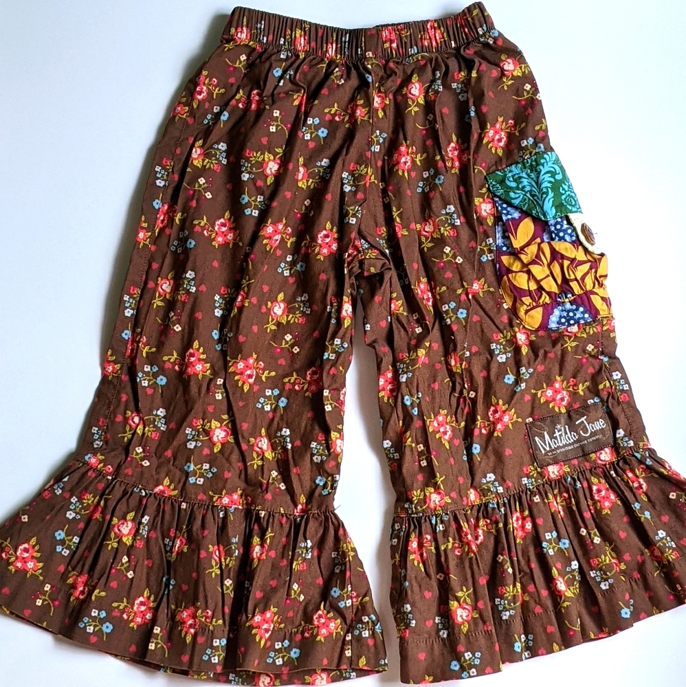 Matilda jane floral ruffle pants